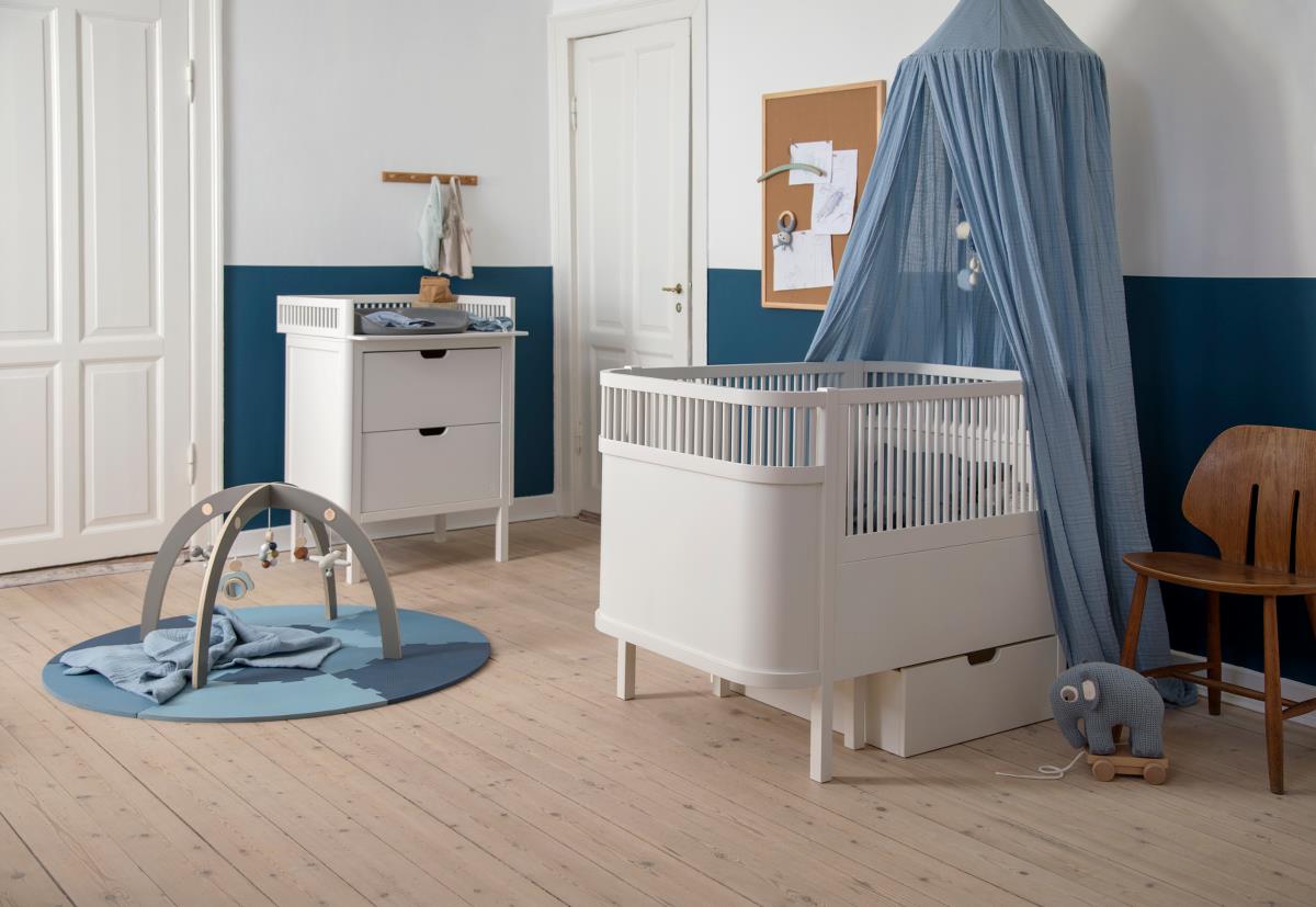 Sebra Babydecke, powder blue, Bio-Musselintuch, 85x85cm 02