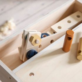 Sebra Bau-Spielset aus Holz, jetty grey, 21-teilig 02