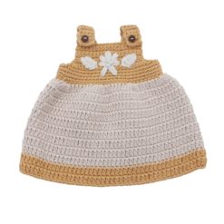 Sebra Puppenkleid „golden yellow“ für 40cm Puppen 01