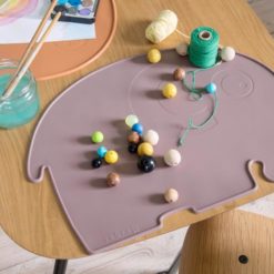 Sebra Silikon Platzdeckchen, Tischset, Elefant, rustic plum 02