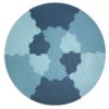 Sebra Spielmatte „powder blue“, Puzzlematte, ø122cm 01