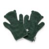Sebra Waschlappen, Frottee-Badehandschuh, Milo „bottle green“, 2er-Set