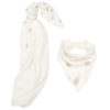 koeka Musselin-Set Wonder „warm white“, Wickeltuch + Spucktuch, 2er-Set 01