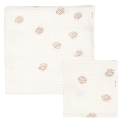 koeka Musselin-Set Wonder „warm white“, Wickeltuch + Spucktuch, 2er-Set 02