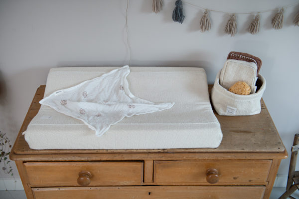 koeka Musselin-Set Wonder „warm white“, Wickeltuch + Spucktuch, 2er-Set 09