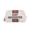 Childhome Baby Necessities Kulturbeutel in creme : rot-grün gestreift, 27x13x15cm