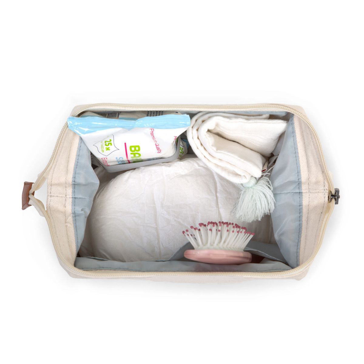 Childhome Baby Necessities Kulturbeutel in creme : schwarz, 27x13x15cm 02