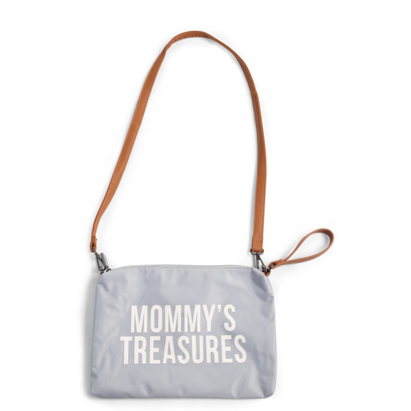 Childhome Mommy Treasures Clutch in grau / creme, 33x23cm – Bild 3