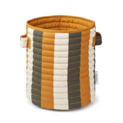 Liewood Aufbewahrungskorb Ally „Stripe: Golden caramel / Hunter green / Sandy“, 25x30cm