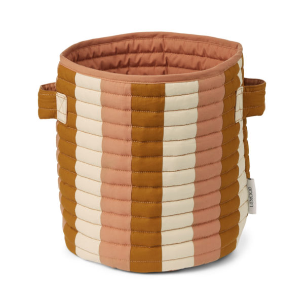 Liewood Aufbewahrungskorb Ally „Stripe: Tuscany rose / Golden caramel / Sandy“, 25x30cm