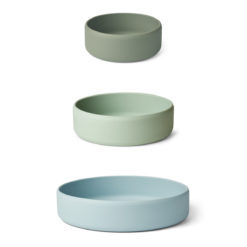 DELISTED Liewood Audrey Silikon Schüssel-Set „Green multi mix“, 3er-Set – Bild 2
