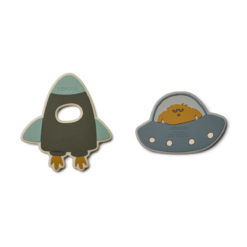 Liewood Beißringe Gia „Space blue multi mix“, 2er-Set, Silikon 02