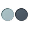 Liewood Brandon Silikon Kinderteller „Sea blue : whale blue mix“, 2er-Pack