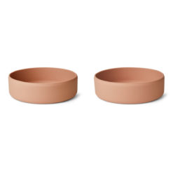 Liewood Damina Silikon Kinderschüssel „Pale tuscany / tuscany rose mix“, 2er-Pack