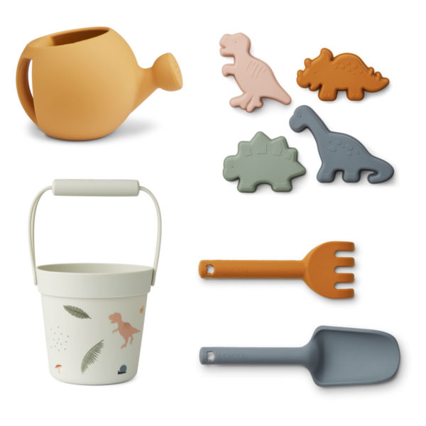 DELISTED Liewood Florence Strand- und Garten-Set „Dino mix“, Silikon
