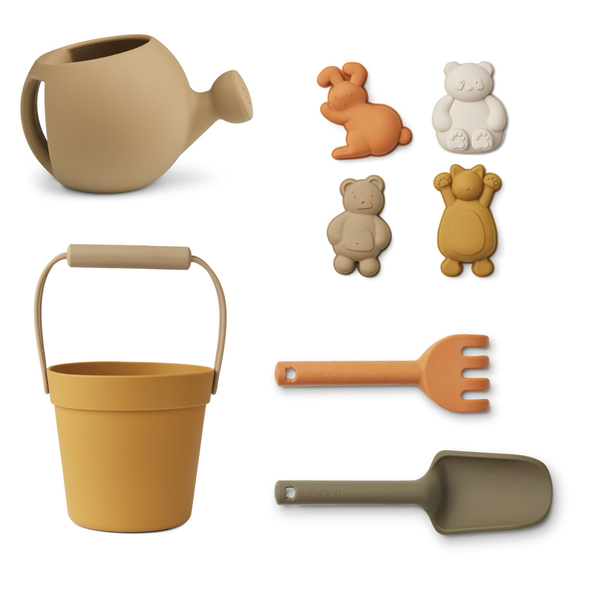 DELISTED Liewood Florence Strand- und Garten-Set „Classic golden caramel multi mix“, Silikon