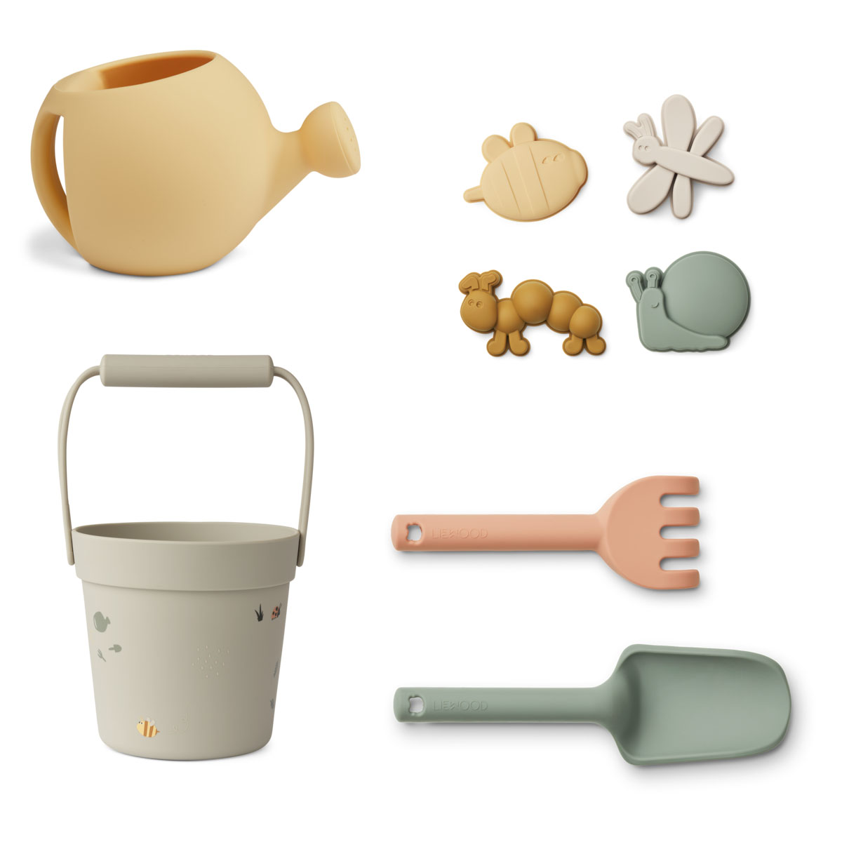 DELISTED Liewood Florence Strand- und Garten-Set „Nature / mist mix“, Silikon
