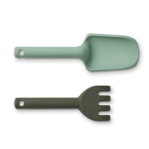 DELISTED Liewood Francy Schaufel und Harken-Set „Peppermint / Hunter green mix“, Silikon