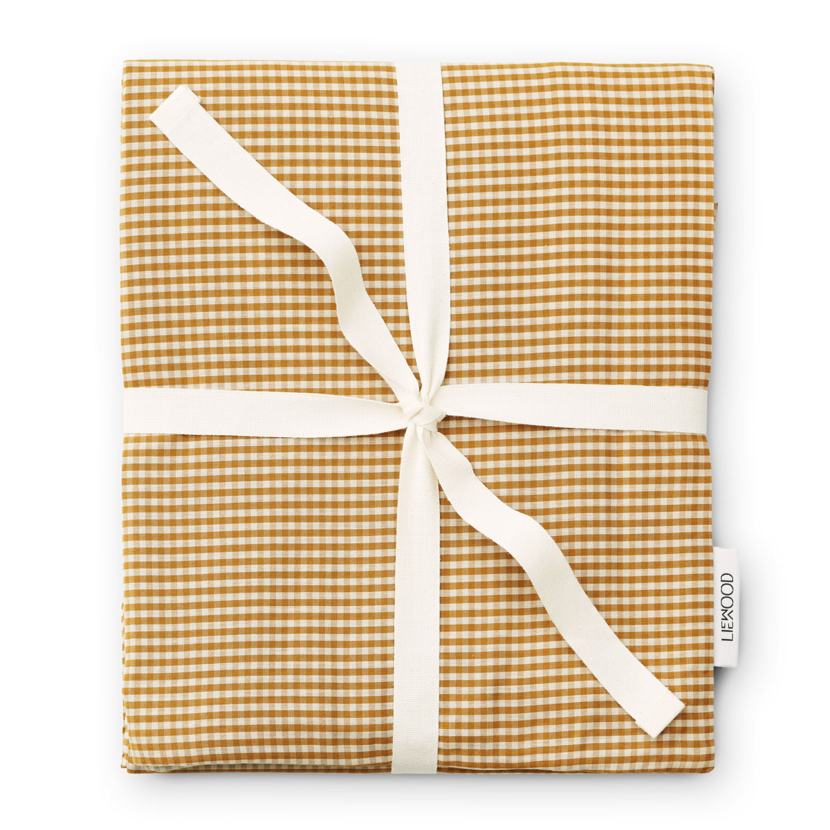 DELISTED Liewood Junior-Bettwäsche Ingeborg „Golden caramel / Sandy“, kariert, 140x100cm / 45x40 – Bild 2