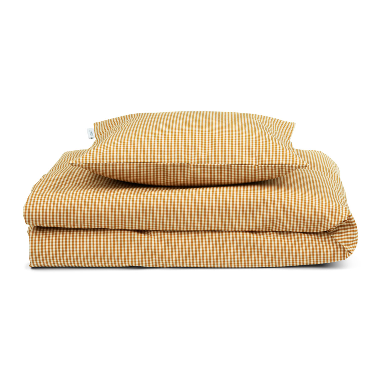 DELISTED Liewood Junior-Bettwäsche Ingeborg „Golden caramel / Sandy“, kariert, 140x100cm / 45x40