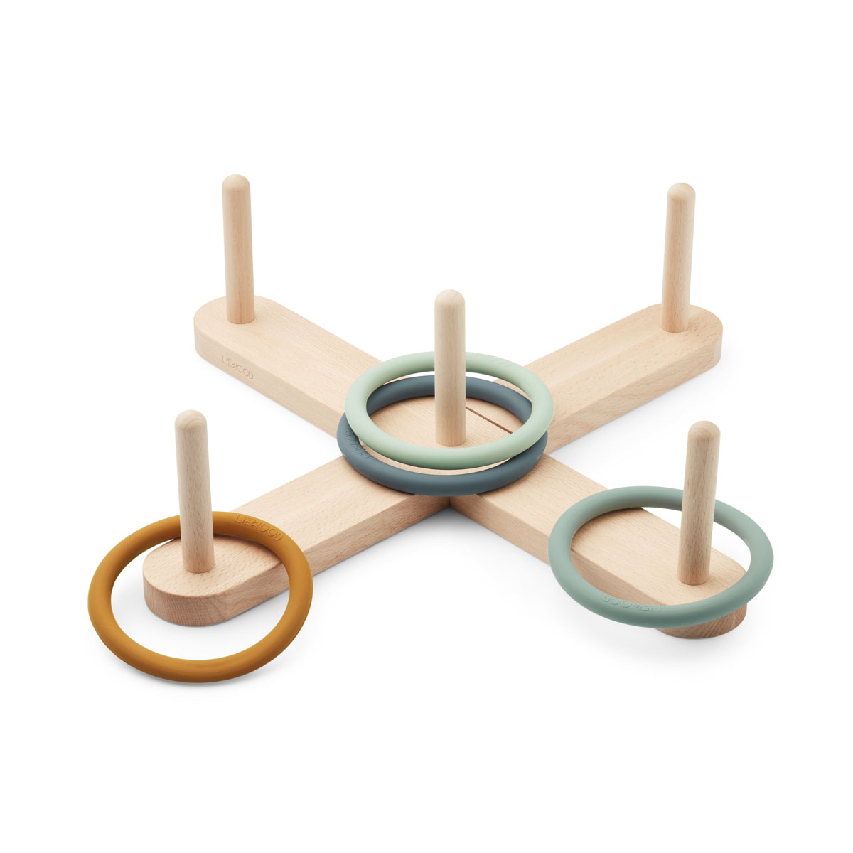 DELISTED Liewood Ringwurfspiel Ivan „Peppermint multi mix“, Buchenholz