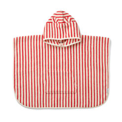 DELISTED Liewood Izzy Badeponcho „Apple red / creme“, gestreift