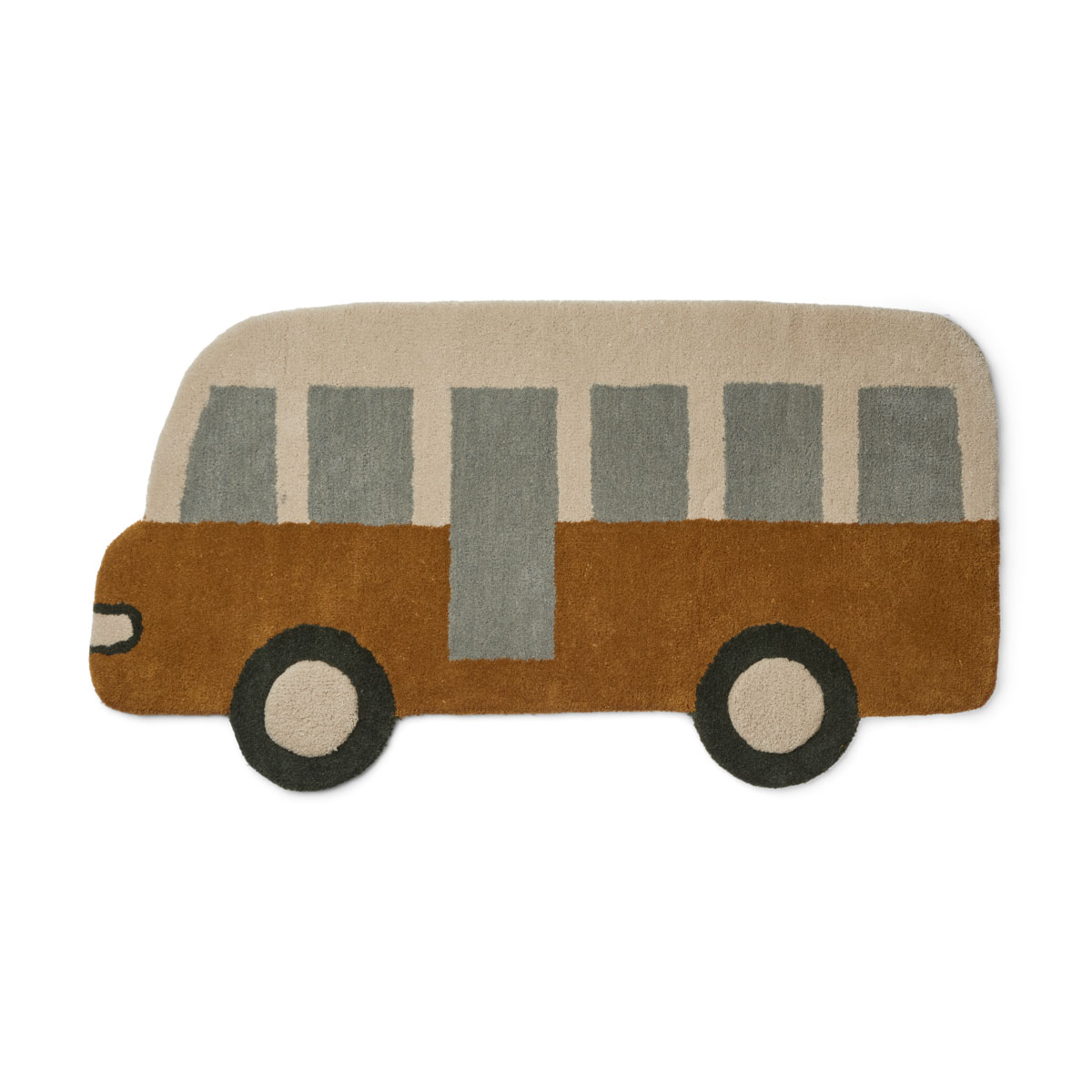 DELISTED Liewood Teppich Jena „Bus / Golden caramel multi mix“, 105x56cm
