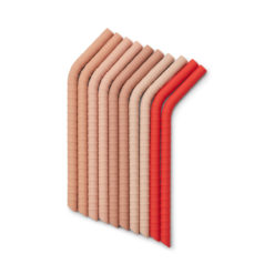 Liewood Silikon Strohhalme Jonas „Rose multi mix“, 10er-Set