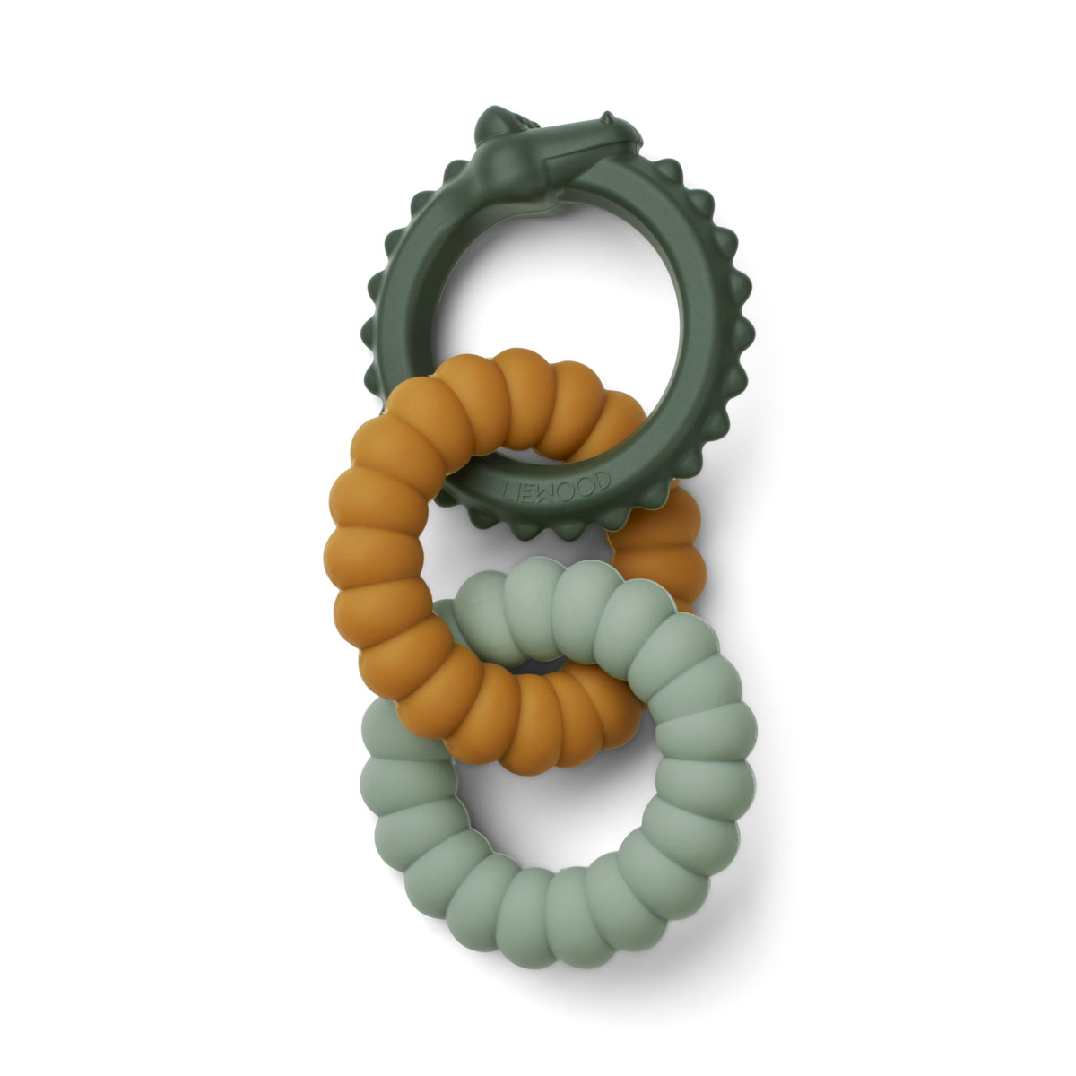 DELISTED Liewood Beißringe Gilbert „Crocodile / green multi mix“, Silikon