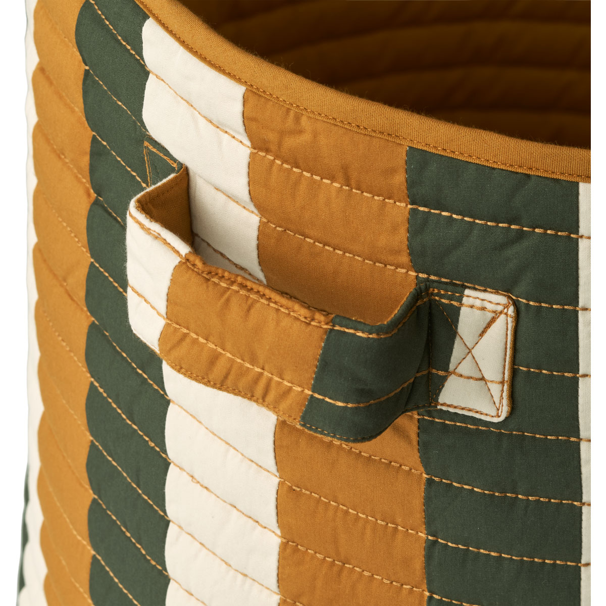 Liewood Aufbewahrungskorb Lia „Stripe: Golden caramel / Hunter green / Sandy“, 40x46cm – Bild 2