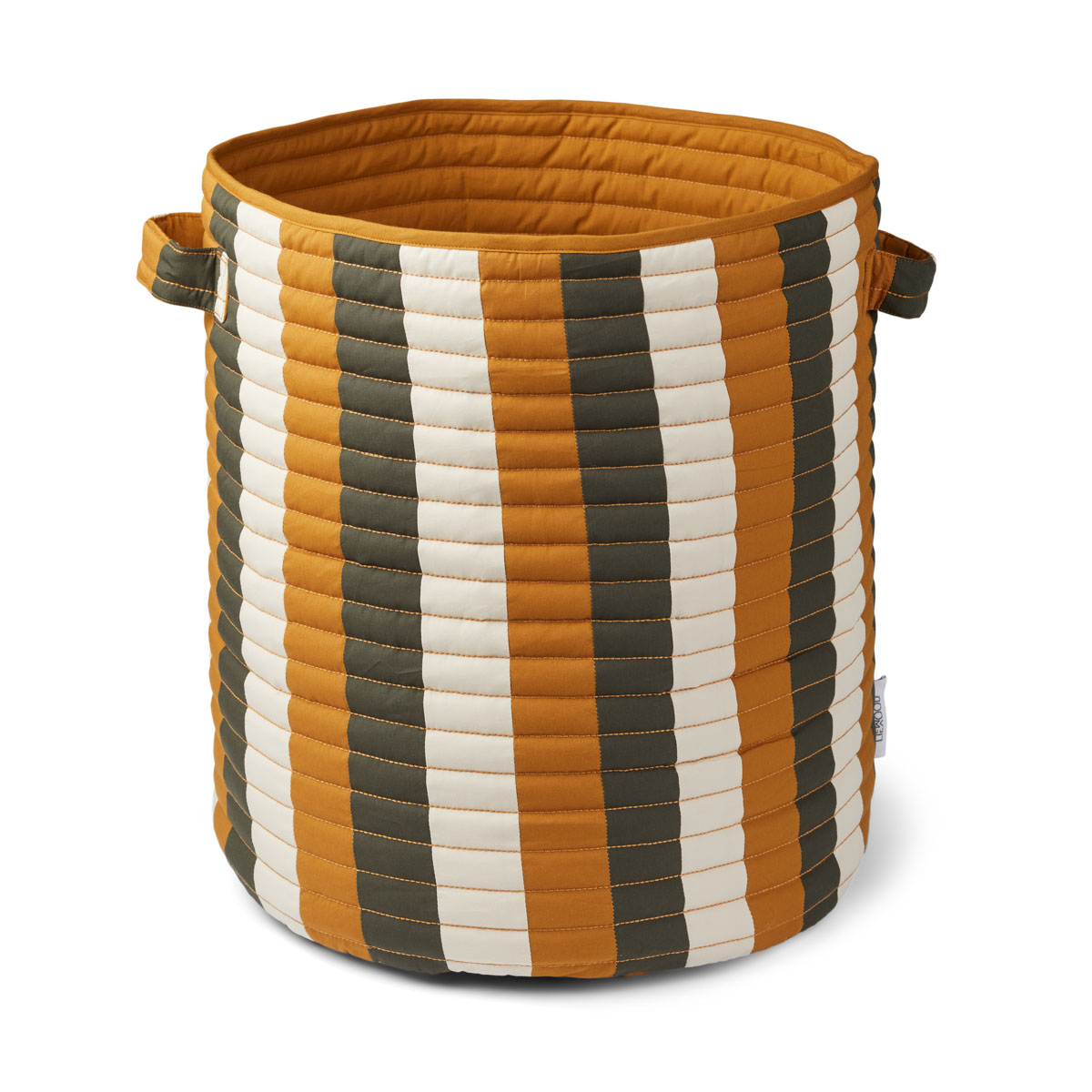 Liewood Aufbewahrungskorb Lia „Stripe: Golden caramel / Hunter green / Sandy“, 40x46cm