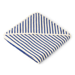 DELISTED Liewood Kapuzenhandtuch Louie „Surf blue / creme“, gestreift, 100x100cm