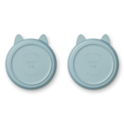 DELISTED Liewood Mae Kinderteller „Rabbit sea blue“, aus PLA, 2er-Pack – Bild 2