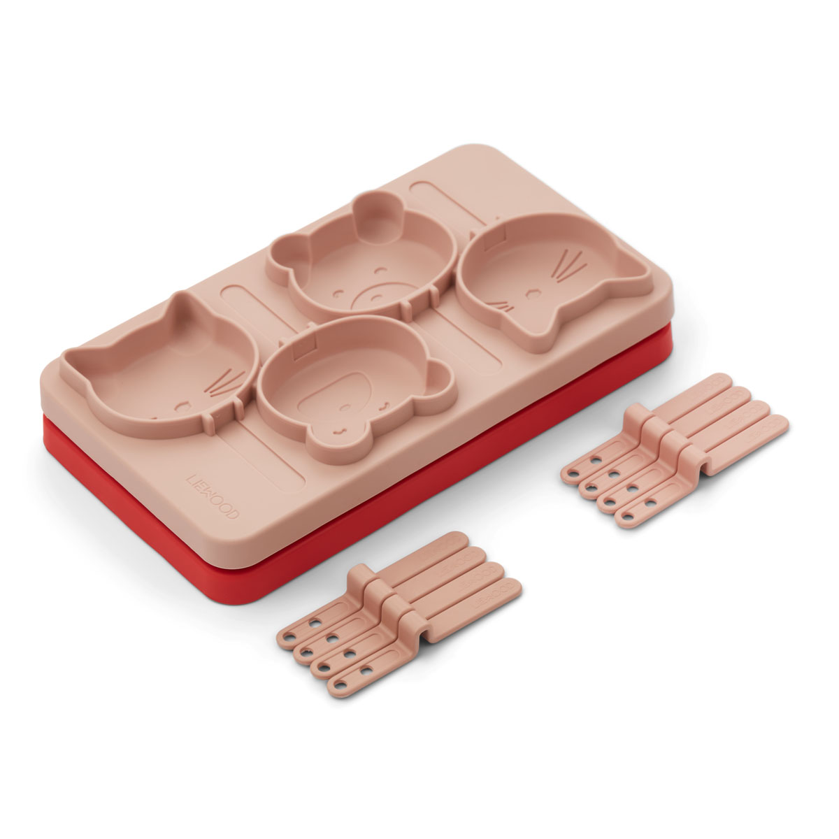 DELISTED Liewood Manfred „Eis am Stiel“ Förmchen „Classic / Dusty coral multi mix“, 2er-Set – Bild 3