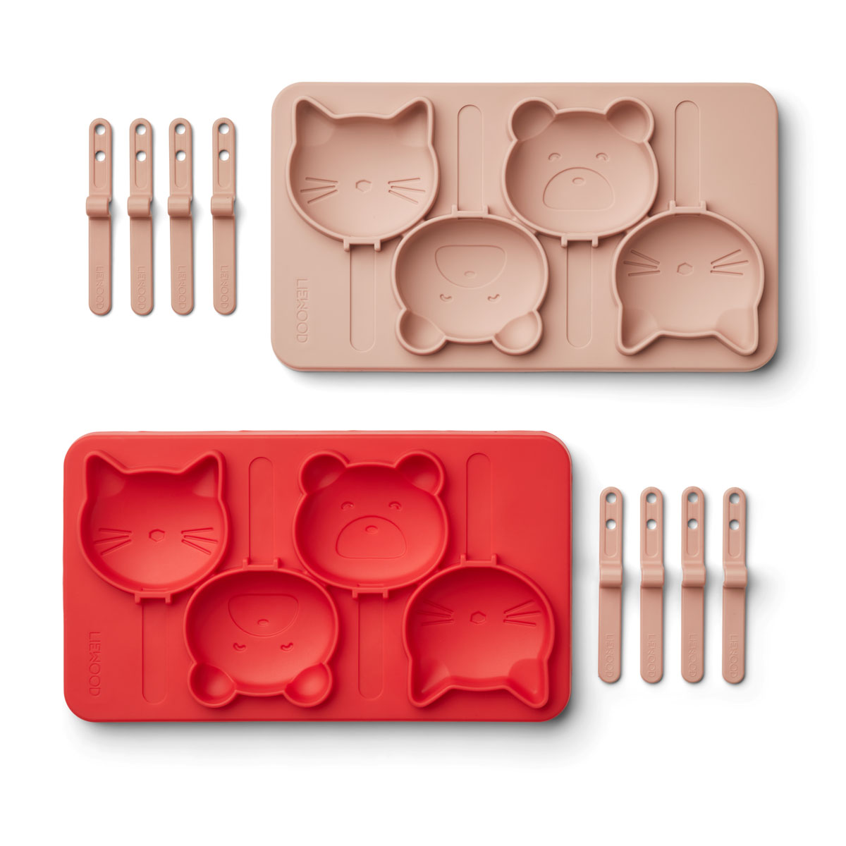 DELISTED Liewood Manfred „Eis am Stiel“ Förmchen „Classic / Dusty coral multi mix“, 2er-Set – Bild 4