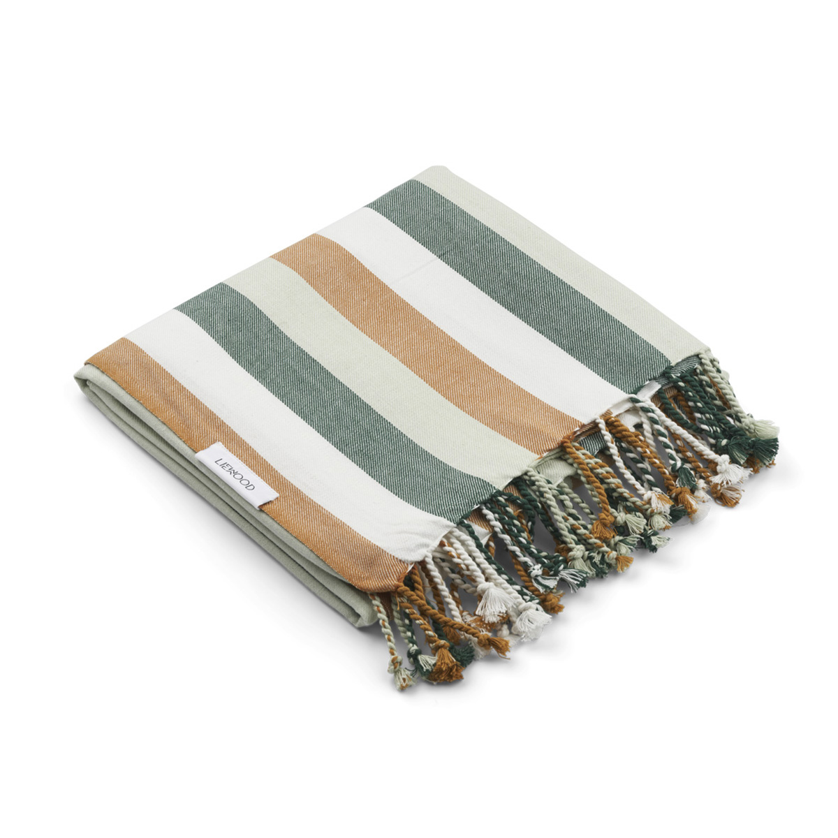 Liewood Mona Hammam-Strandtuch „Dusty mint multi mix“, 100x160cm