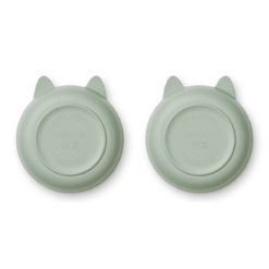Liewood Solina Kinderschüssel „Rabbit dusty mint“, aus PLA, 2er-Pack – Bild 2