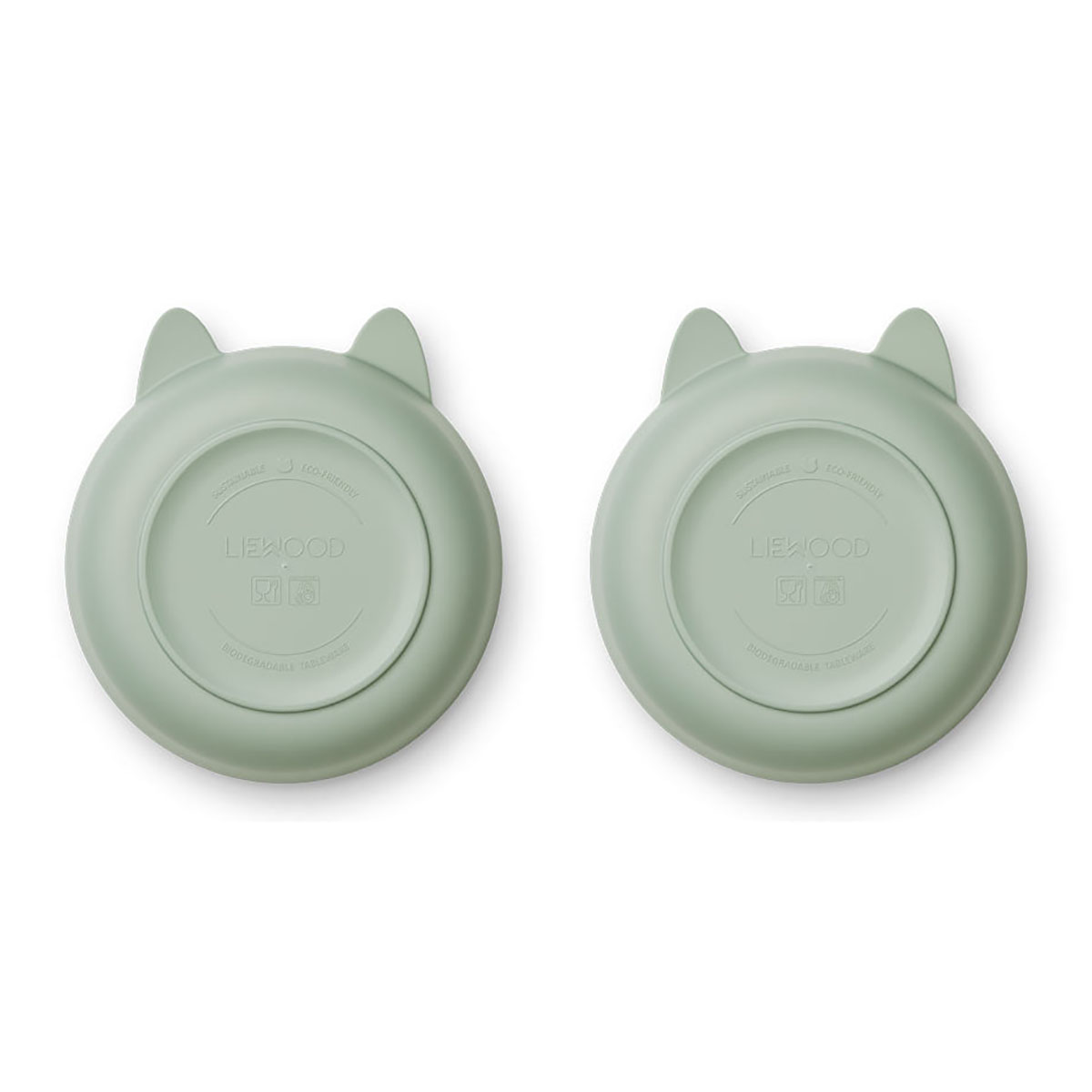 Liewood Solina Kinderschüssel „Rabbit dusty mint“, aus PLA, 2er-Pack – Bild 2