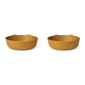Liewood Solina Kinderschüssel „Rabbit golden caramel“, aus PLA, 2er-Pack 01