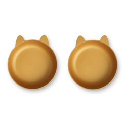 Liewood Solina Kinderschüssel „Rabbit golden caramel“, aus PLA, 2er-Pack 02