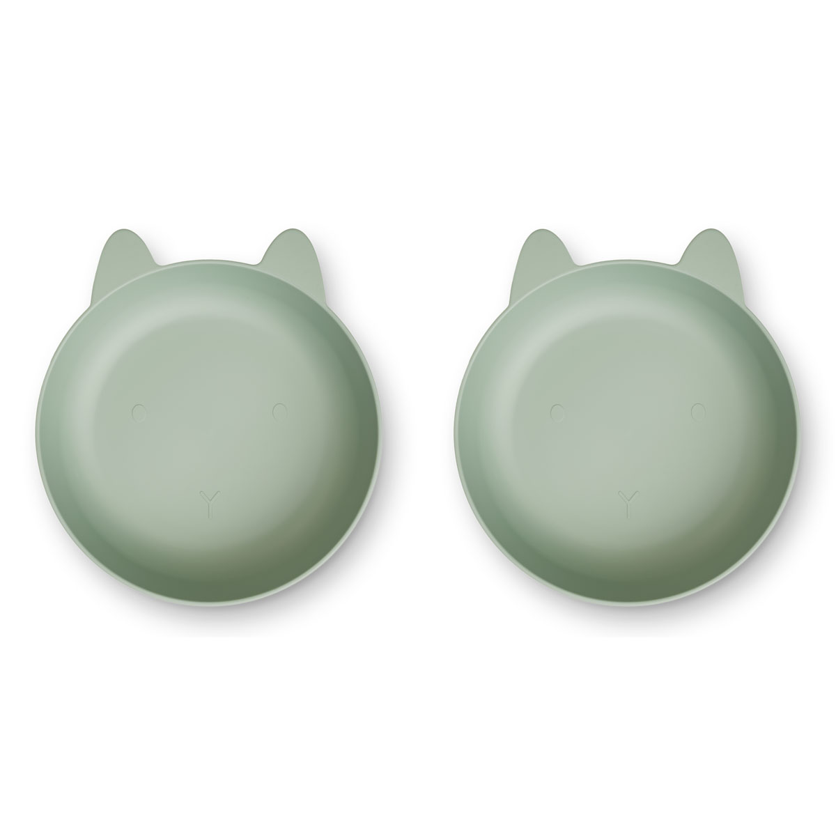 Liewood Solina Kinderschüssel „Rabbit dusty mint“, aus PLA, 2er-Pack