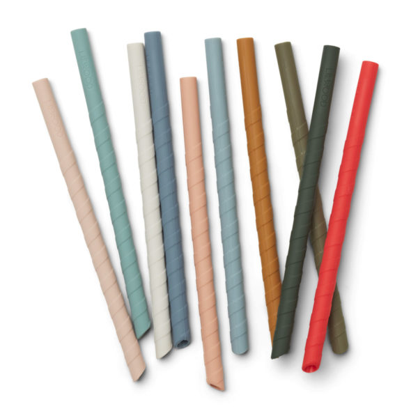 Liewood Timoti Strohhalme „Multi mix“ aus Silikon, 10er-Set – Bild 2