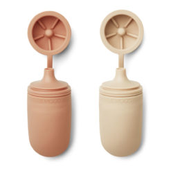 DELISTED Liewood Tanya Smoothie-Flasche „Tuscany rose / Apple blossom mix“, Silikon, 2er-Pack – Bild 2