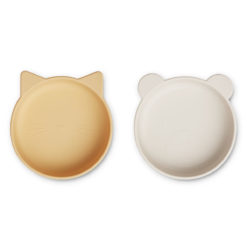 DELISTED Liewood Vanessa Snackschale „Jojoba / Sea shell mix“, Silikon, 2er-Set, ø15cm