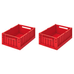 DELISTED Liewood Aufbewahrungsbox Weston „Apple red“, Größe M, 2er-Set, 36x25x14cm