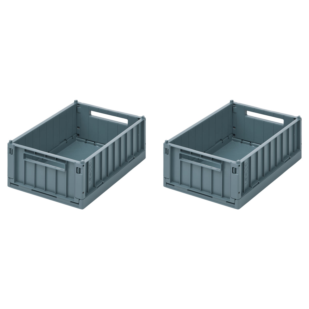 Liewood Aufbewahrungsbox Weston „Whale blue“, Größe S, 2er-Set, 25x18x10cm