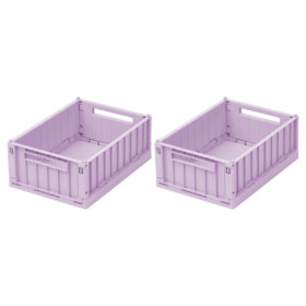Liewood Aufbewahrungsbox Weston „Light lavender“, Größe S, 2er-Set, 25x18x10cm