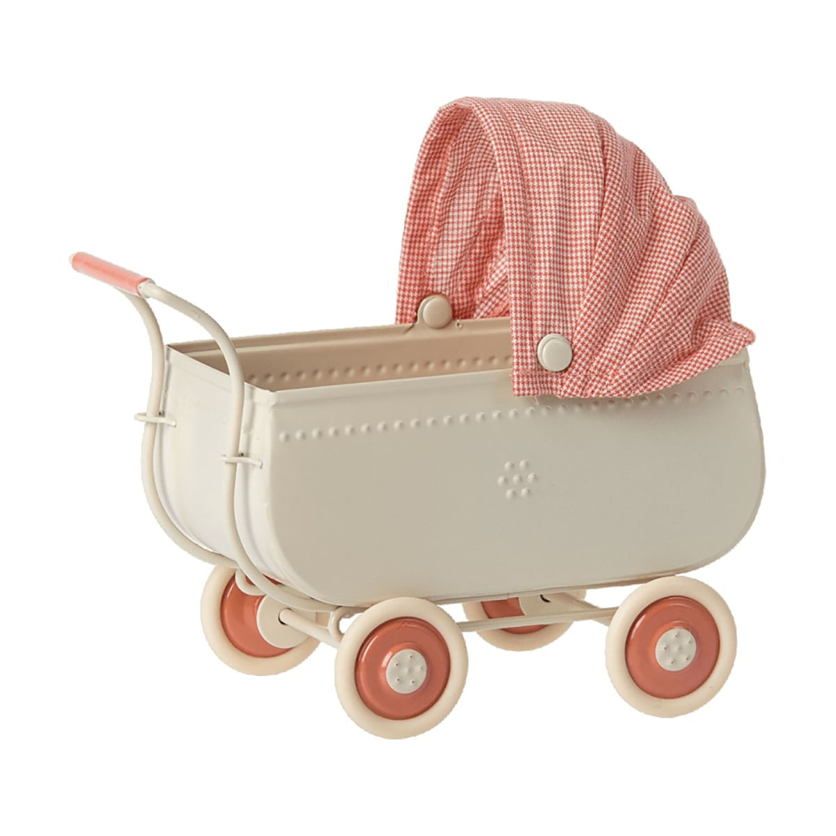 DELISTED Maileg Vintage-Puppenwagen Coral Micro, 15x10cm - Hipster Baby