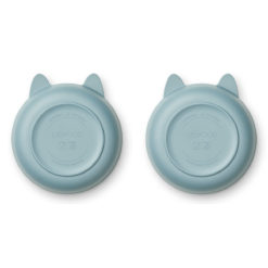 Liewood Solina Kinderschüssel „Rabbit sea blue“, aus PLA, 2er-Pack – Bild 3