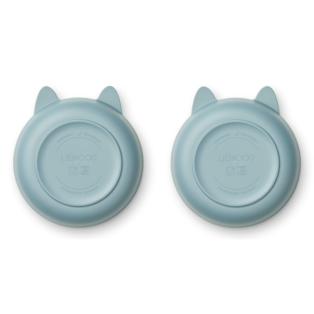 Liewood Solina Kinderschüssel „Rabbit sea blue“, aus PLA, 2er-Pack – Bild 3